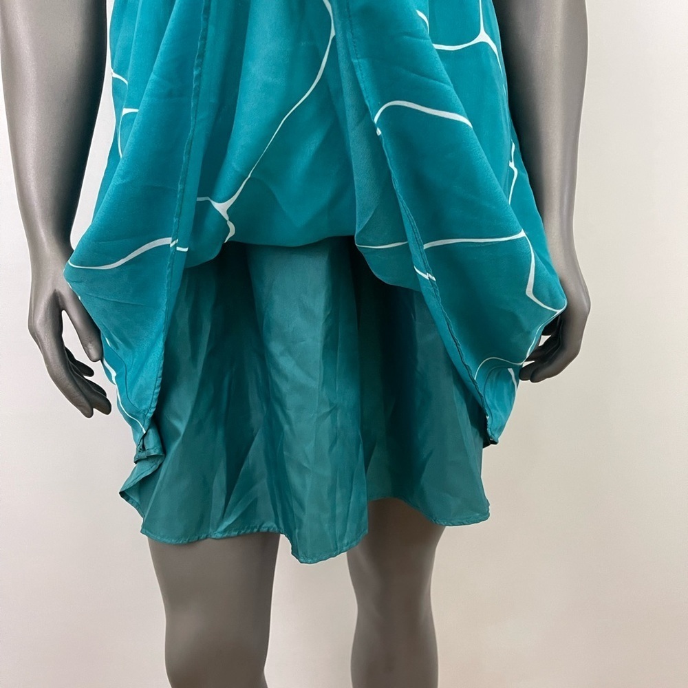 Susana Monaco Halter Dress‎ Women 6 Blue Mini Fit & Flare Party Short - Picture 9 of 11